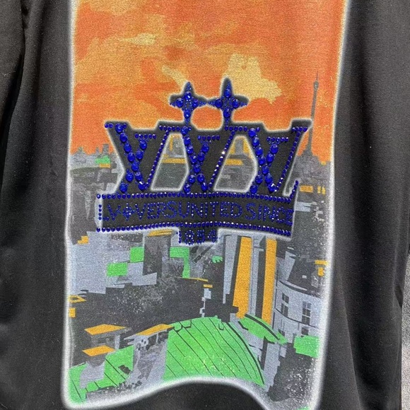 Louis Vuitton Black T-Shirt with Colorful Graphic - Picture 2 of 6